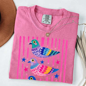Colorful Pigeon Cute Bird T-Shirt