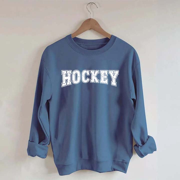 Retro Hockey Player Sporty Sweatshirt