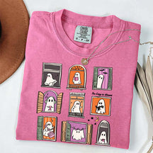Too Cozy To Haunt Ghost Window T-Shirt