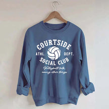 Courtside Social Club Funny Volleyball Mom Sweatshirt