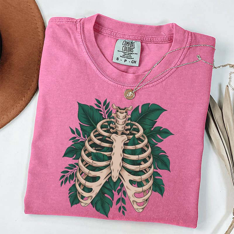 Skeleton Green Plant T-Shirt