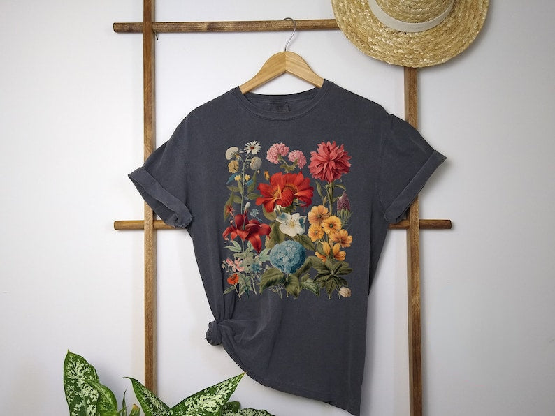 Boho Wildflowers Cottagecore Shirt Gift For Her