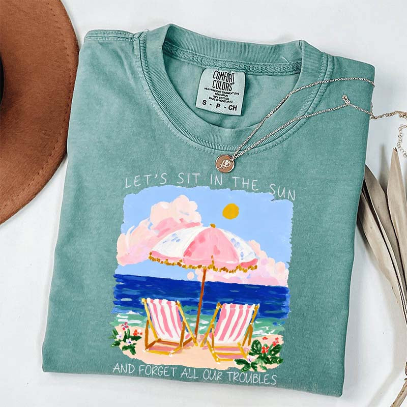 Sit In The Sun Coastal Summer T-Shirt