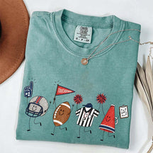 Team Matching Football Doodle T-Shirt