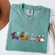 Dachshund Cute Ghost Dogs Halloween T-Shirt