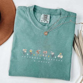 Everyone Deserves A Voice Floral T-Shirt