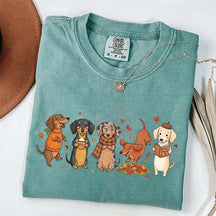 Dachshund Fall Cozy Season Pumpkin T-Shirt