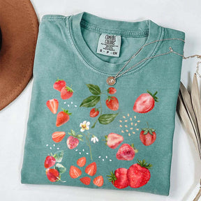 Summer Strawberry Botanical Garden T-Shirt