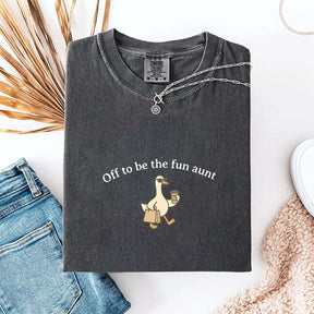 Off To Be The Fun Aunt Goose Pregnancy T-Shirt