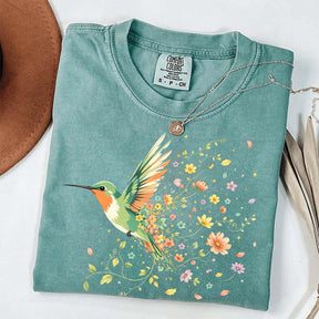 Hummingbird Wildflower Botanical Nature T-Shirt