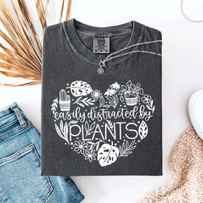 Cute Heart Easily Distracted By Plants T-Shirt