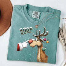 Boop Reindeer Comfort Colors Christmas T-Shirt