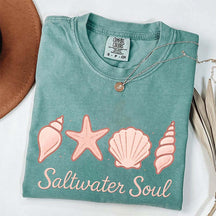 Seashell Graphic Comfort Colors Beach T-Shirt