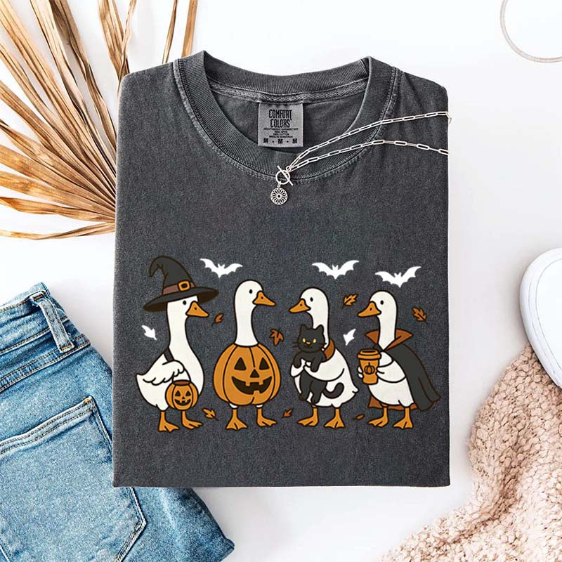 Halloween Ghost Pumpkin Bat Cat T-Shirt