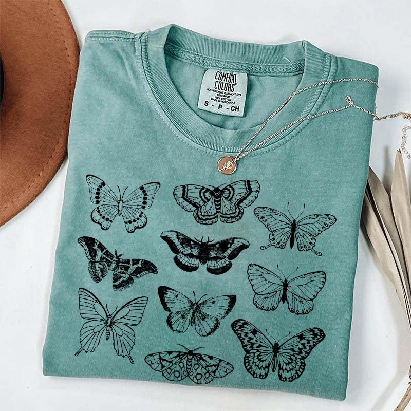 Vintage Butterfly and Moth Minimalist T-Shirt