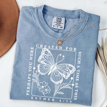 Bible Verse Esther 4:14 Butterfly Floral T-Shirt