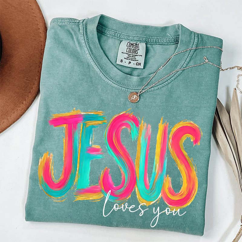 Comfort Colors Jesus Loves You Faith T-Shirt
