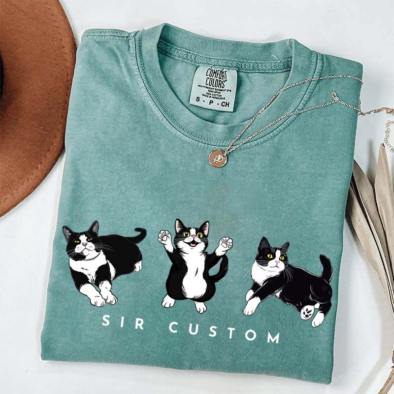 Custom Tuxedo Cat T-Shirt