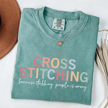 Cross Stitch Funny Crafting T-Shirt
