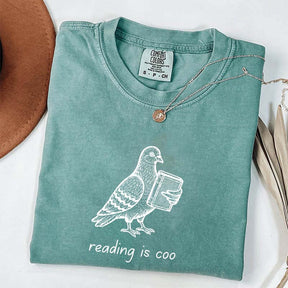 English Teacher Pigeon Reading T-Shirt