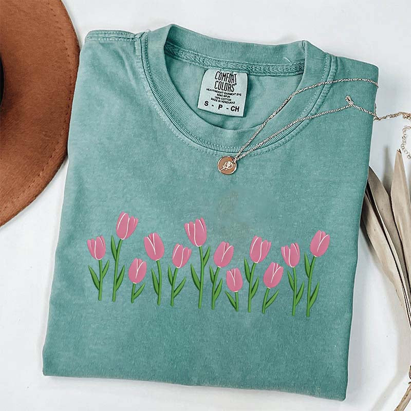 Cute Minimalist Tulip T-Shirt