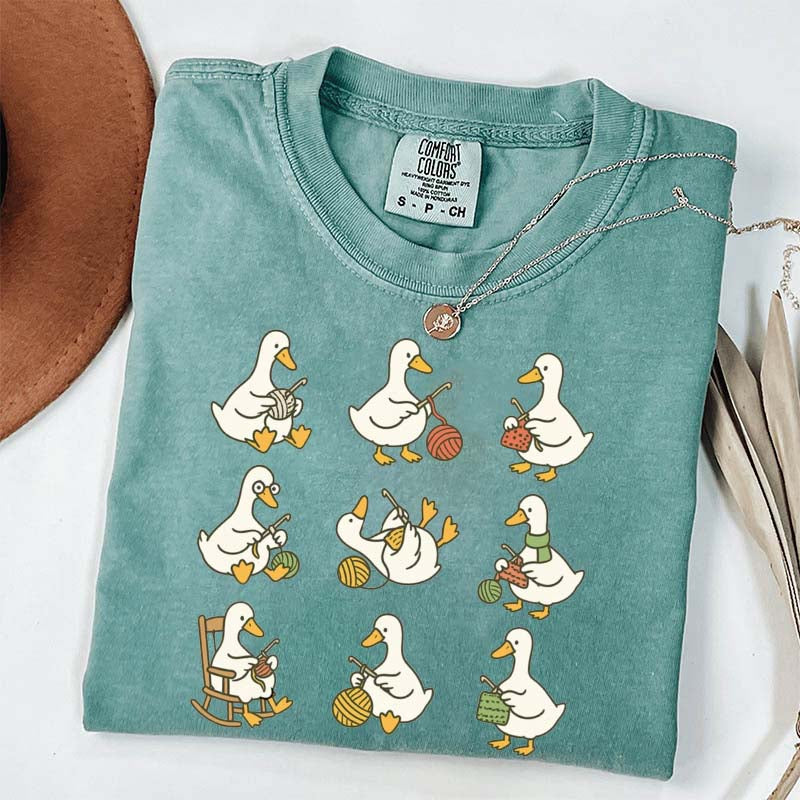 Cute Goose Crocheting T-Shirt