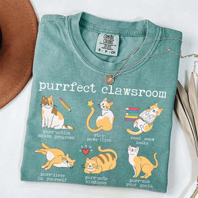 Funny Teacher Cat Book T-Shirt