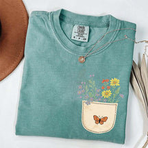 Wild Flowers Pocket Comfort Color T-Shirt
