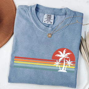 Retro Tropical Island Palm Tree T-Shirt