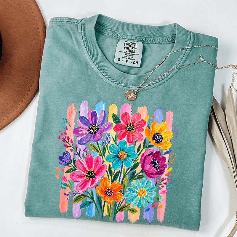 Comfort Colors Daisy Brushstroke Floral T-Shirt