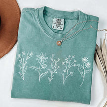 Floral Cottagecore Simple T-Shirt