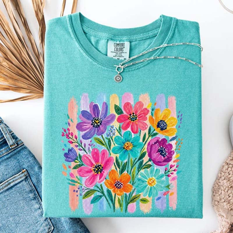 Comfort Colors Daisy Brushstroke Floral T-Shirt
