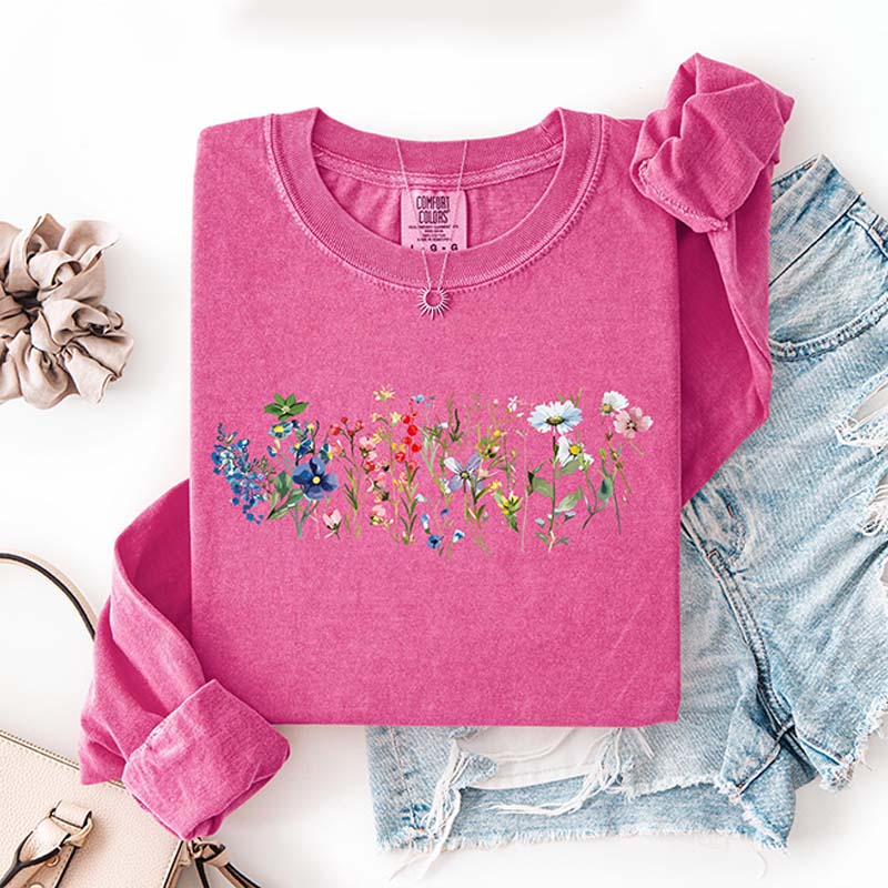 Cottagecore Spring Floral Graphic Sweatshirt