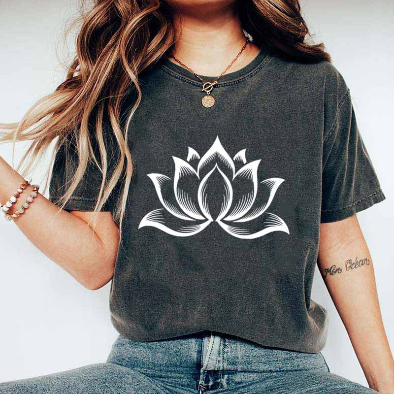 Minimalist Lotus Flower T-Shirt