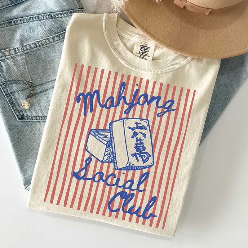 Mahjong Social Club Funny T-Shirt