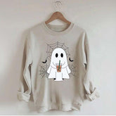 Ghost Drinking Coffee Sweatshirt