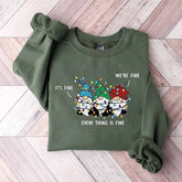 It's Fine We're Fine Everything Is Fine Ugly Christmas Sweatshirt