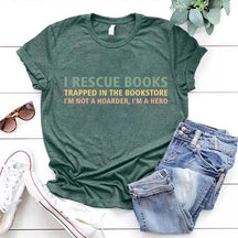 I Rescue Books Booksellers Literary Funny T-Shirt