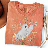 Comfort Colors Cute Ghost in Wildflowers T-Shirt