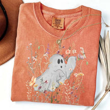 Comfort Colors Cute Ghost in Wildflowers T-Shirt
