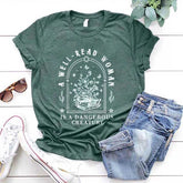 A Well Read Woman Is A Dangerous Creature Floral T-Shirt