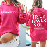 Jesus Loves You Trendy Bible Verse Hoodie