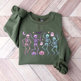 Dancing Skeletons Halloween Retro Sweatshirt