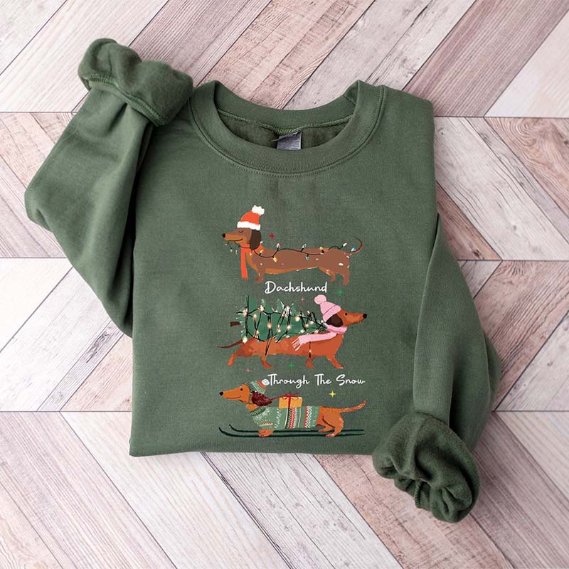 Dachshund Through the Snow Sweatshirt
