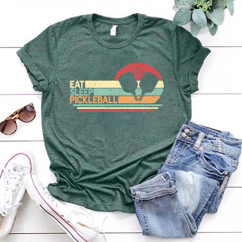 Retro Eat Sleep Pickleball T-Shirt