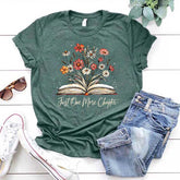 Floral Reading Just One More Chapter T-Shirt