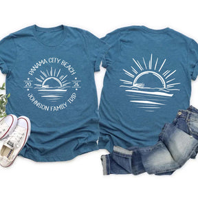 Custom Sun Family Beach Vacation T-Shirt
