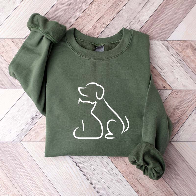 Dog and Cat Bestfriends Sweatshirt