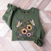 Vintage Floral Butterfly Sweatshirt