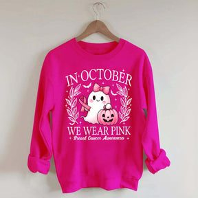 In October We Wear Pink Ghost Sweatshirt